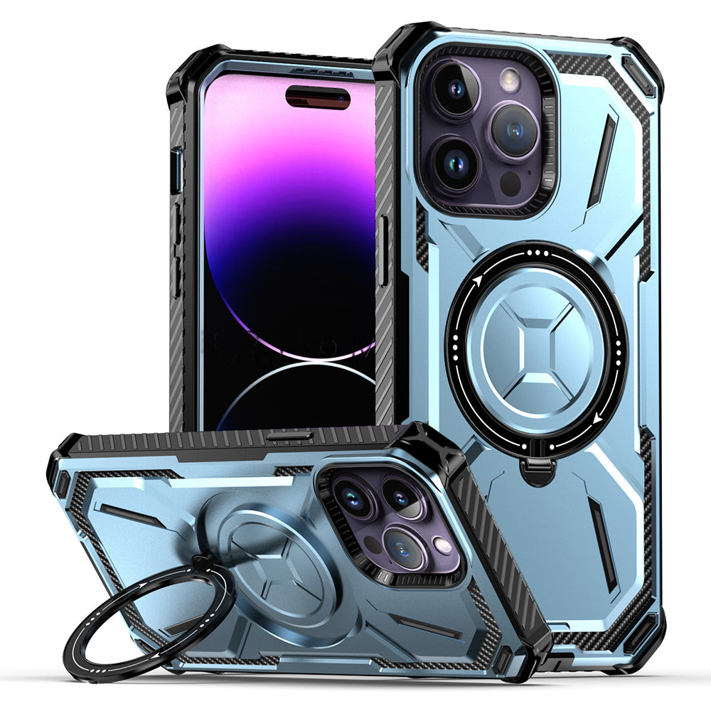 Magnetické pouzdro Ring Kickstand pro iPhone 13 Pro PC TPU Smartphone Kryt kompatibilní s MagSafe Magnetické pouzdro Ring Kickstand pro iPhone 13 Pro PC TPU Smartphone Kryt kompatibilní s MagSafe